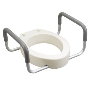 Drive Medical Premium Raised Toilet Seat with Removable Arms